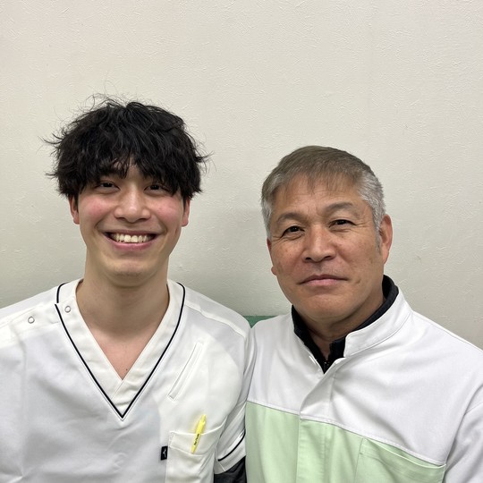 施術を担当する院長　大矢倫充とオーナー大矢哲功